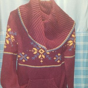 Moda Int'l Sweater with Oversized Neck